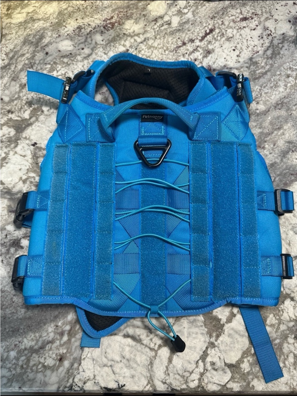 Large Blue Tactical Dog Harness - Perfect for Service or Therapy Dogs